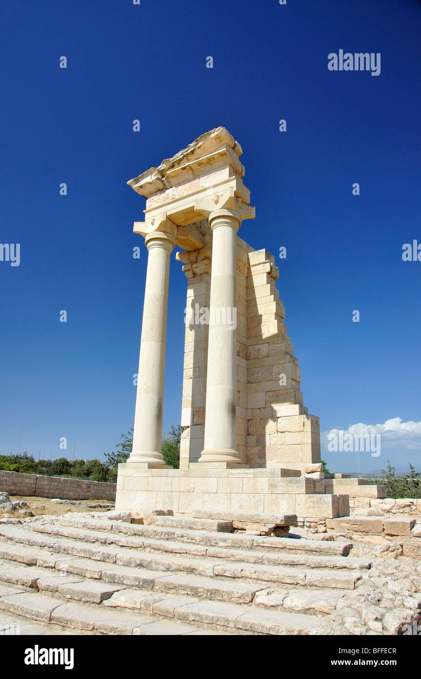 Tempio di Apollo, il santuario di Apollo Hylates, Kourion, Distretto di Limassol, Cipro Foto Stock