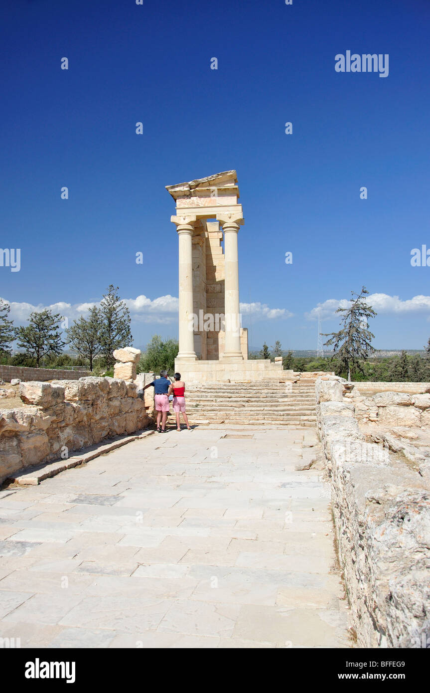 Tempio di Apollo, il santuario di Apollo Hylates, Kourion, Distretto di Limassol, Cipro Foto Stock
