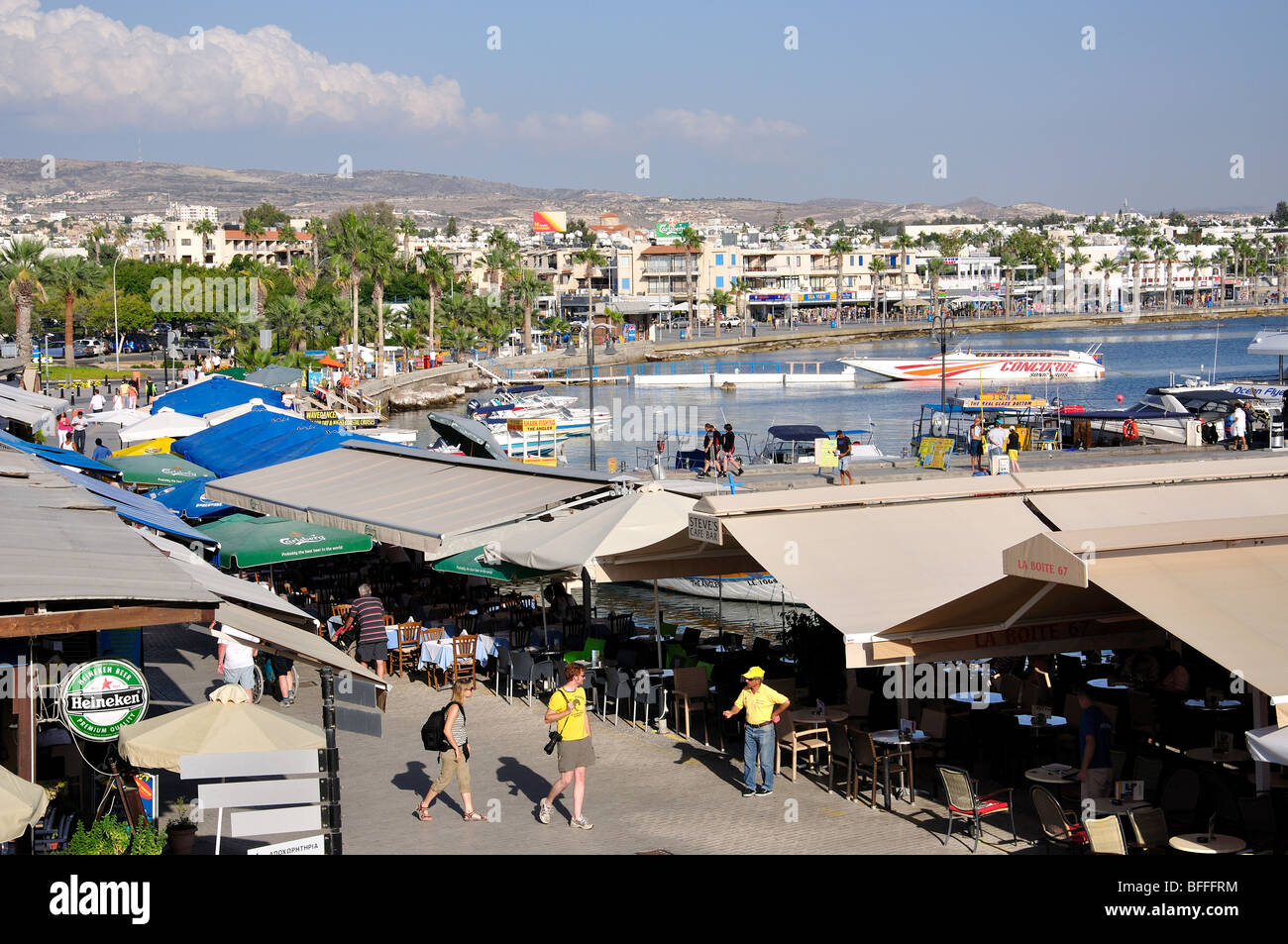 Porto di Pafo e Pafos, Distretto di Paphos, Cipro Foto Stock