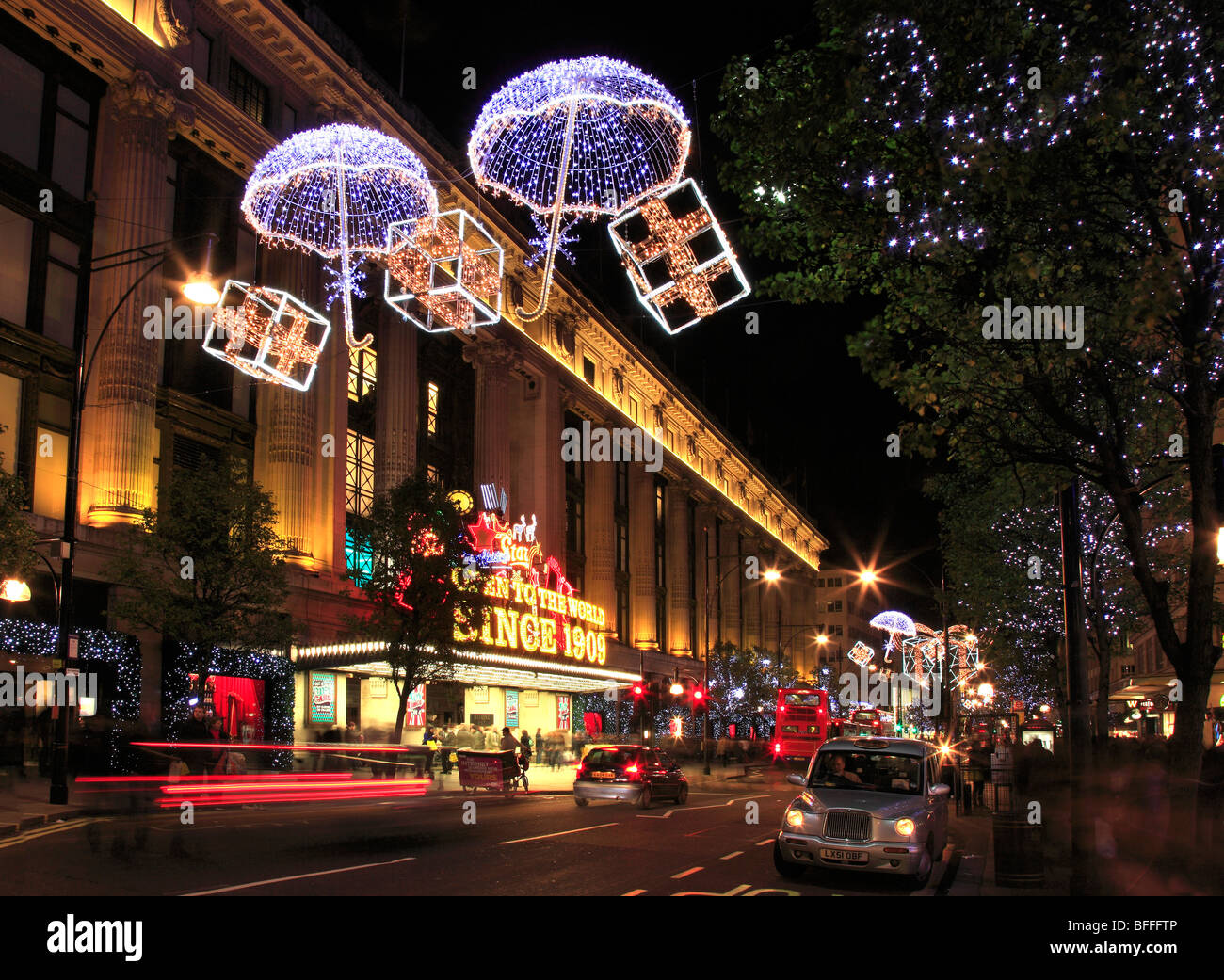 Magazzini Selfridges a Xmas in Oxford Street London REGNO UNITO Foto Stock