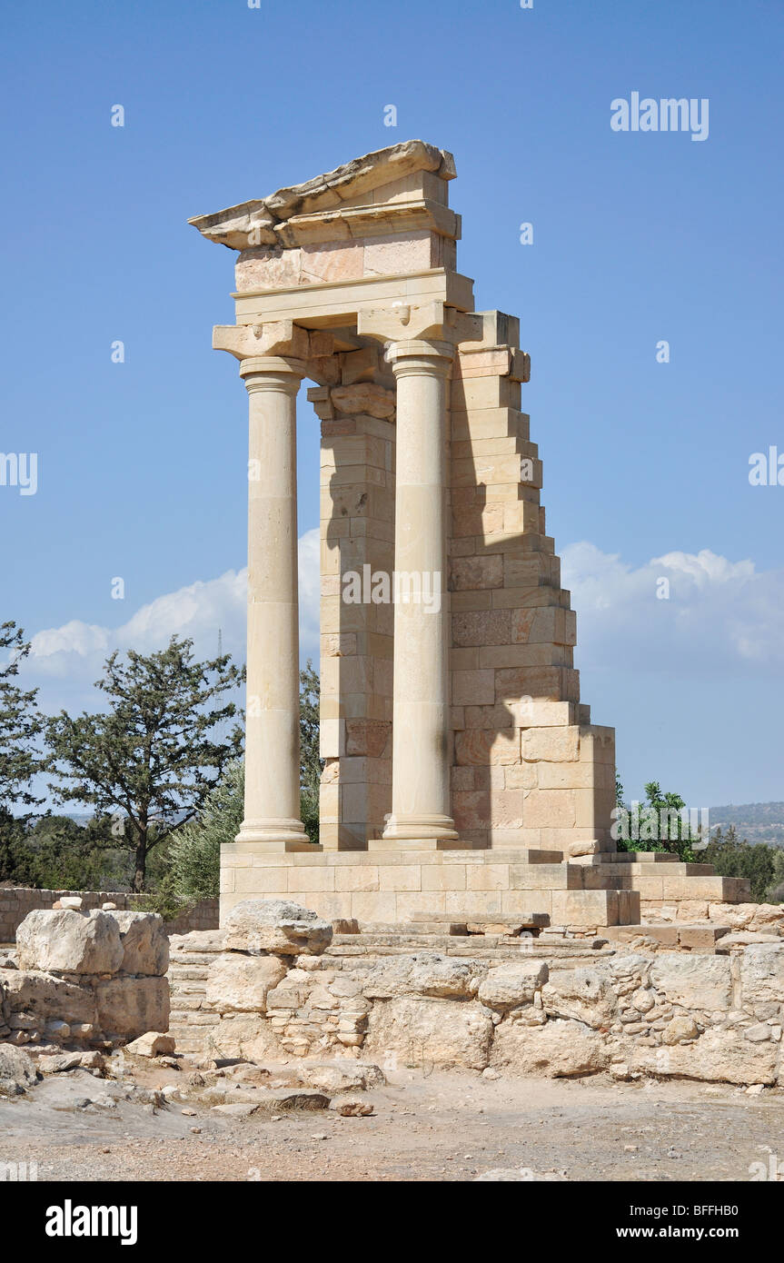 Tempio di Apollo, il santuario di Apollo Hylates, Kourion, Distretto di Limassol, Cipro Foto Stock