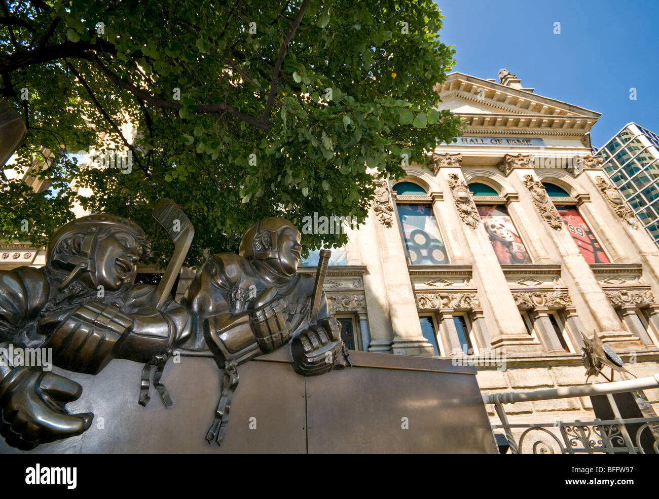 L'Hockey Hall of Fame, angolo di Front Street & Yonge Street, Toronto, Ontario, Canada, America del Nord Foto Stock