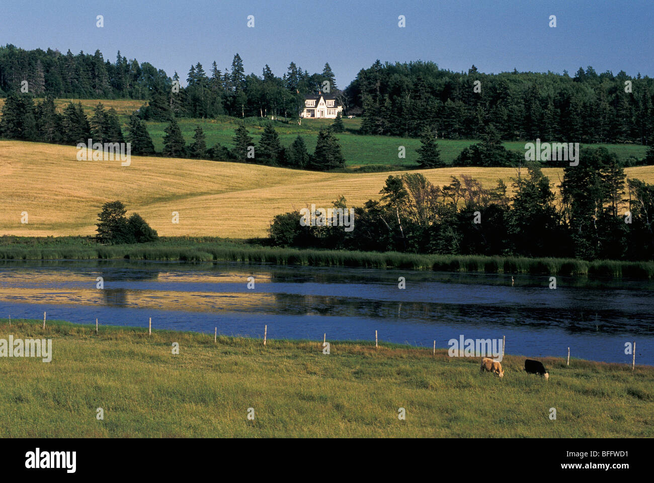 New Glasgow, Hunter River, noto anche come il fiume Clyde, Prince Edward Island, Canada Foto Stock