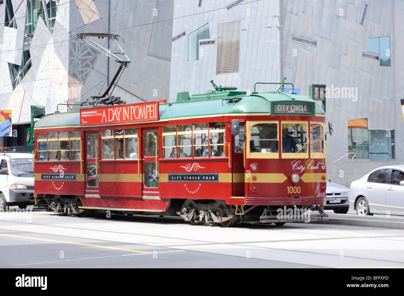 Tradizionale e simboli moderni di Melbourne Foto Stock