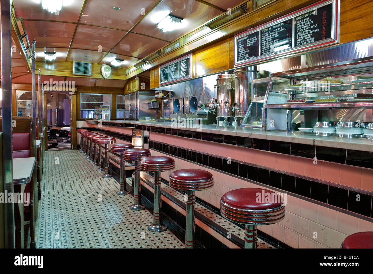 Negli anni cinquanta era Diner. Foto Stock