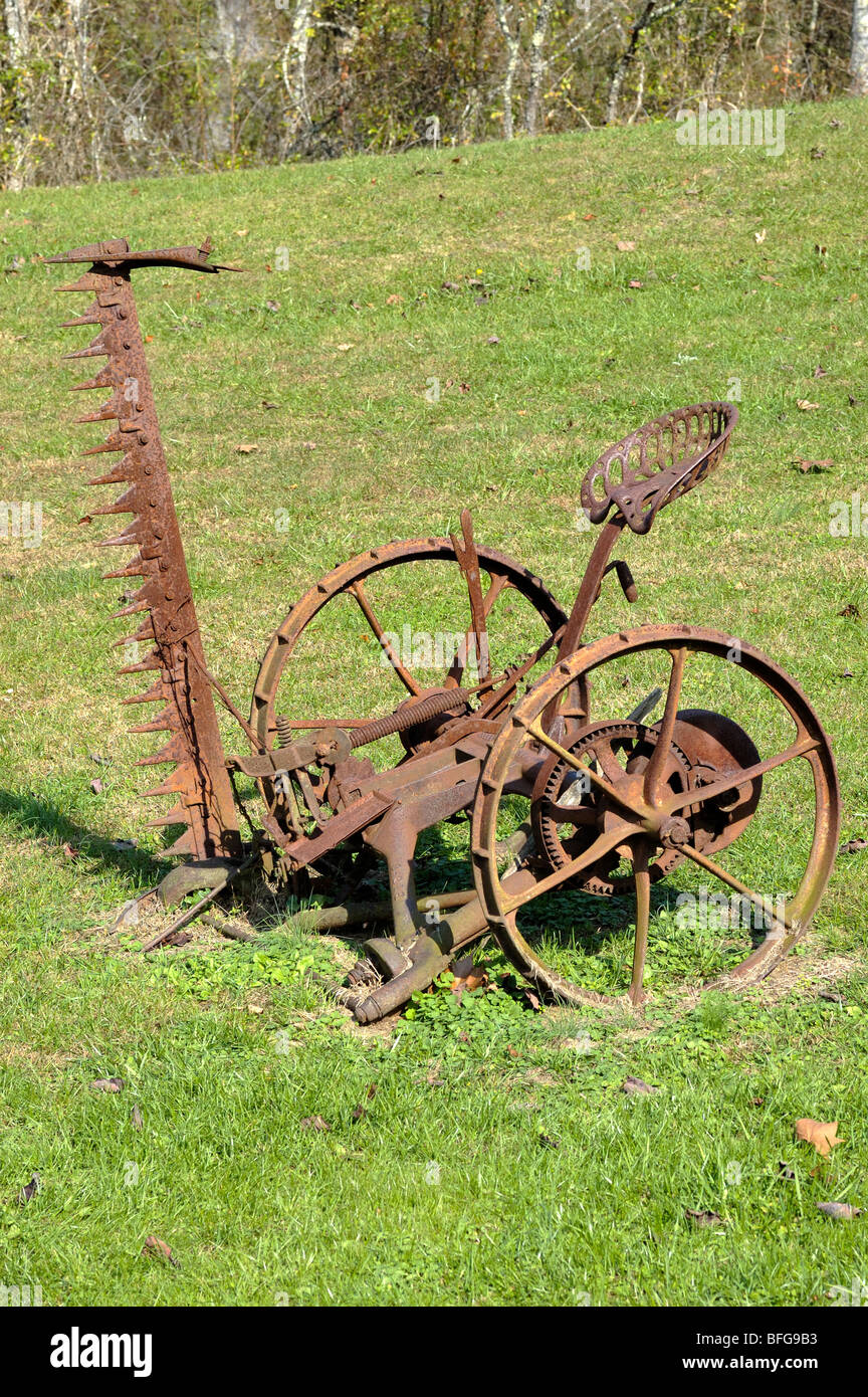 Fieno Vintage fresa al Gladie Creek Historic Site, Red River Gorge, Kentucky, Stati Uniti d'America Foto Stock