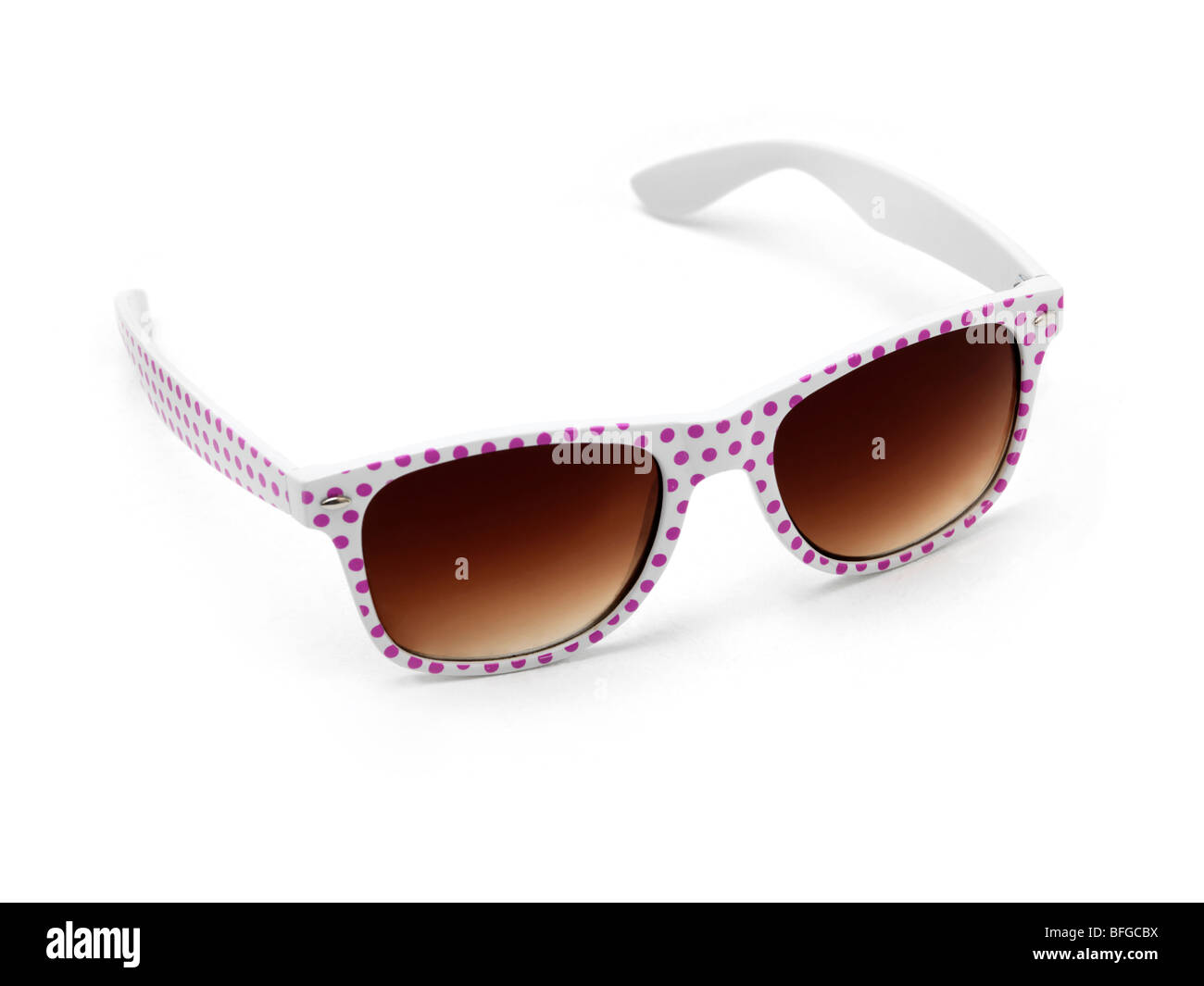 Raffreddare a macchie di colore rosa Occhiali da sole Foto Stock