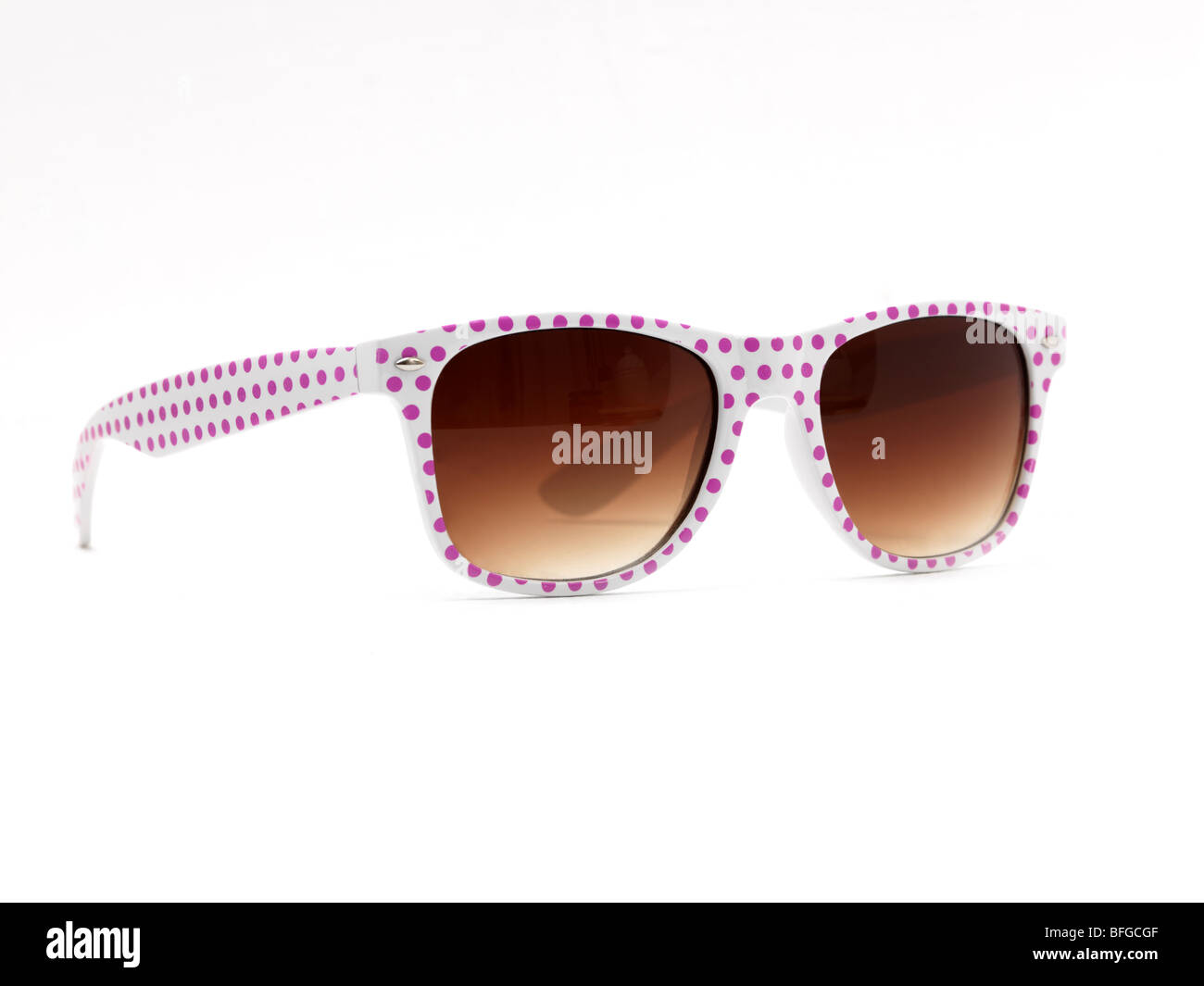 Raffreddare a macchie di colore rosa Occhiali da sole Foto Stock
