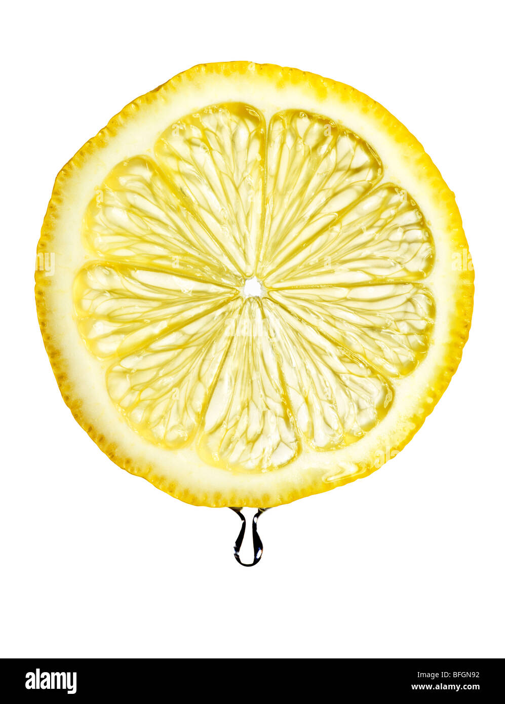 Close-up di fettine di limone Foto Stock