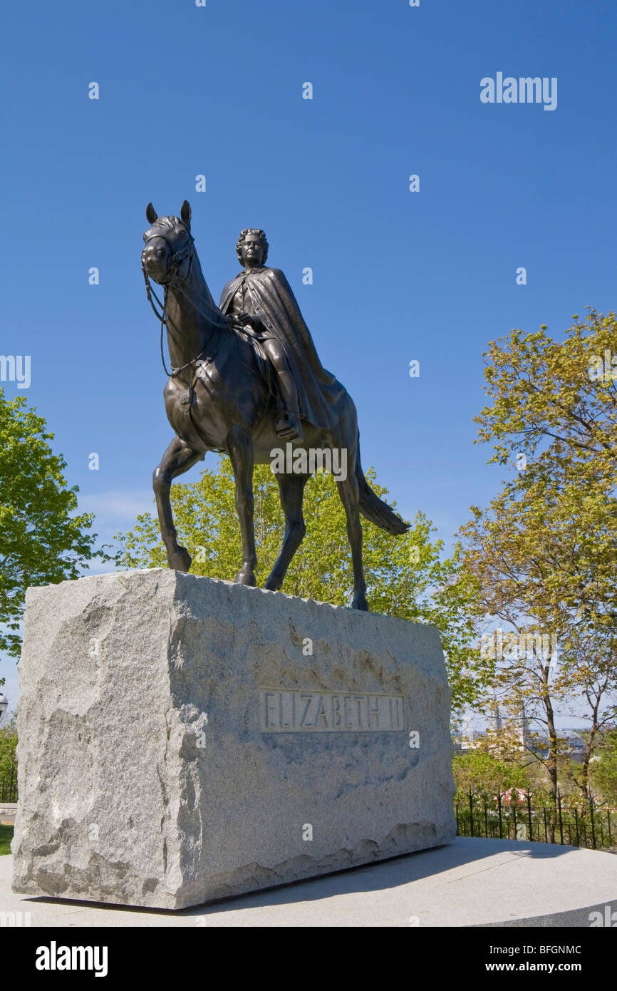 Statua della Regina Elisabetta II, Ottawa, Ontario, Canada Foto Stock