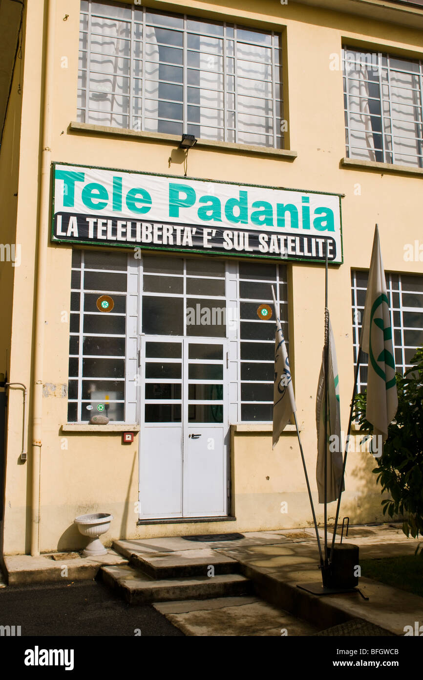 Gli studi televisivi di Tele Padania, Milano, Italia Foto Stock