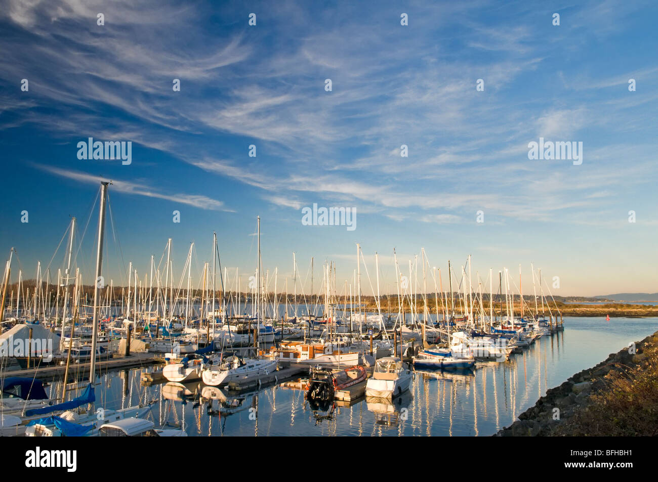 Oak Bay Marina, Victoria BC. Foto Stock