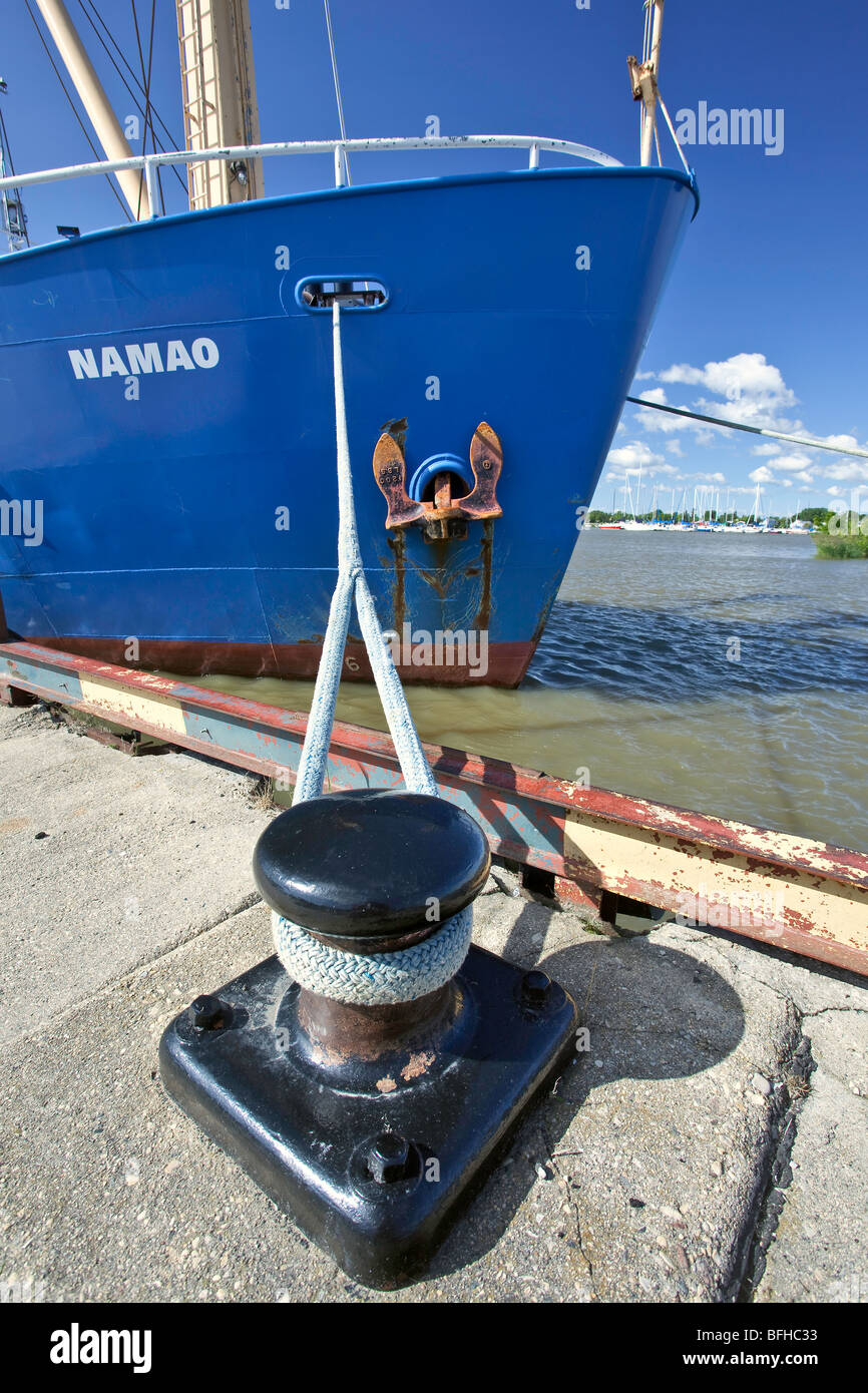 La Guardia Costiera canadese nave di ricerca, il Namao sul Lago Winnipeg. Inserito nel Gimli, Manitoba porto. Foto Stock