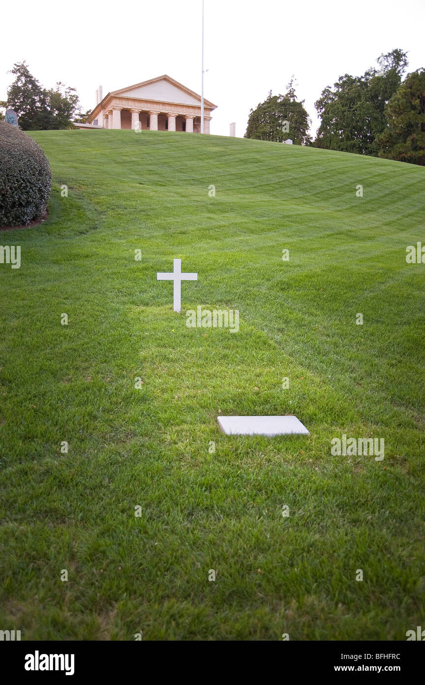 Stati Uniti il senatore Ted Kennedy grave, il Cimitero Nazionale di Arlington, Washington DC, Stati Uniti d'America Foto Stock