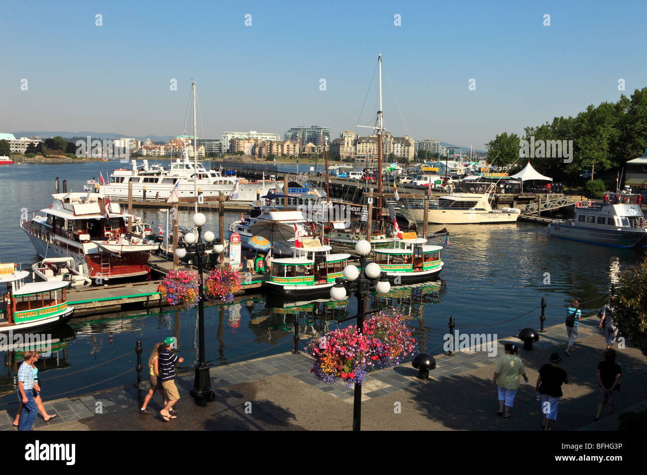 Il porto interno, Victoria, Isola di Vancouver, British Columbia Foto Stock