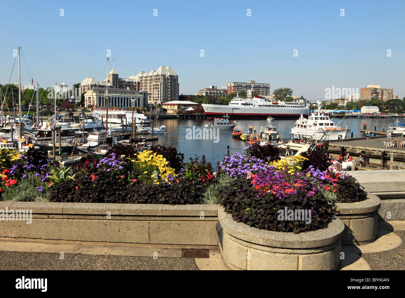 Il porto interno, Victoria, Isola di Vancouver, British Columbia Foto Stock