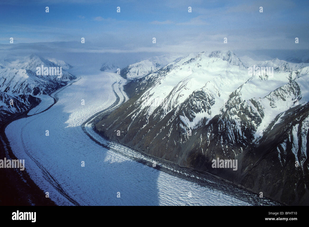 Ghiacciaio, St. Elias montagne, Parco Nazionale Kluane, Yukon meridionale, Canada Artico Foto Stock