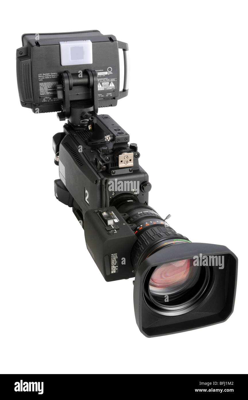 Video ad alta definizione videocamera isolate su sfondo bianco Foto Stock