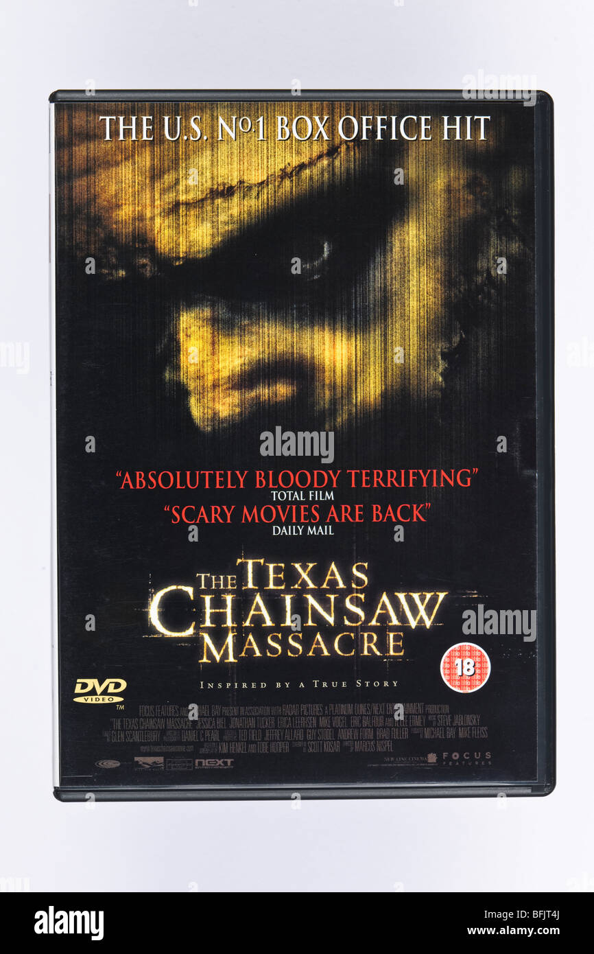 Il TEXAS MOTOSEGA massacre DVD BOX COPERCHIO ANTERIORE film horror. Foto Stock