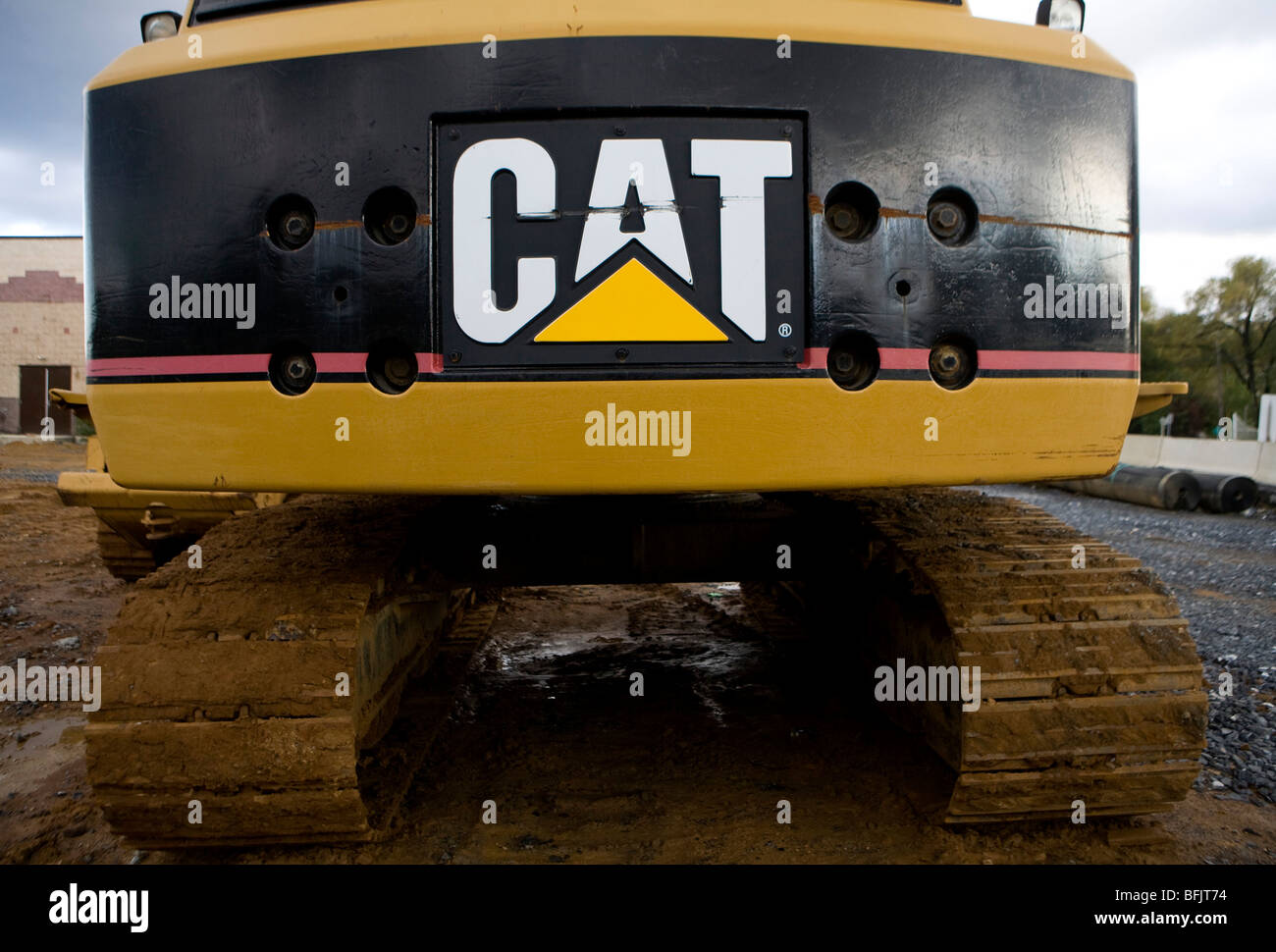 Caterpillar attrezzature da costruzione. Foto Stock