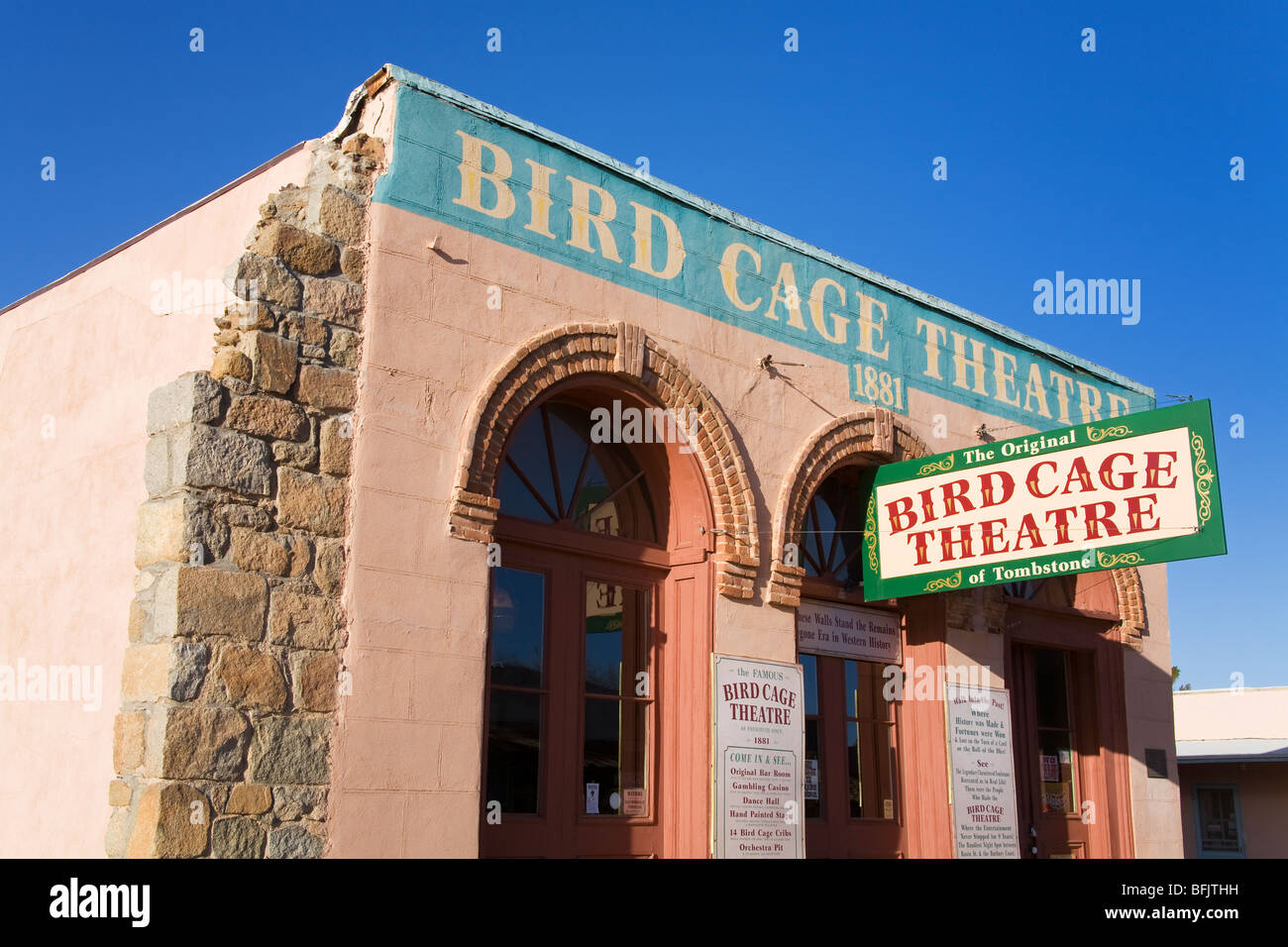 Bird Cage Theatre,oggetto contrassegnato per la rimozione definitiva, Cochise County, Arizona, Stati Uniti d'America Foto Stock