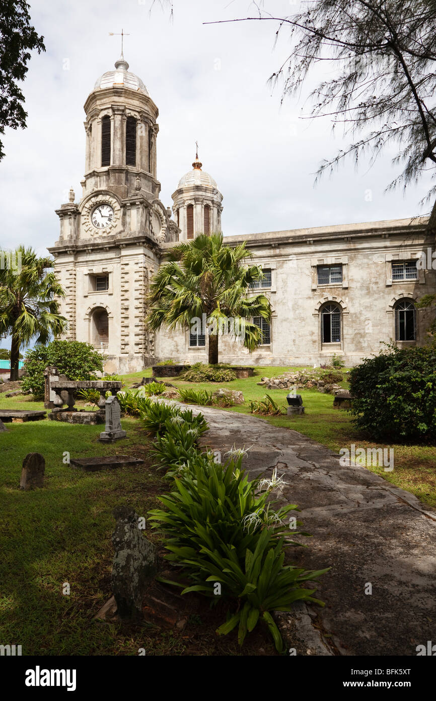 Percorso di accesso alla Cattedrale di St John il divino, St Johns, Antigua, West Indies Foto Stock