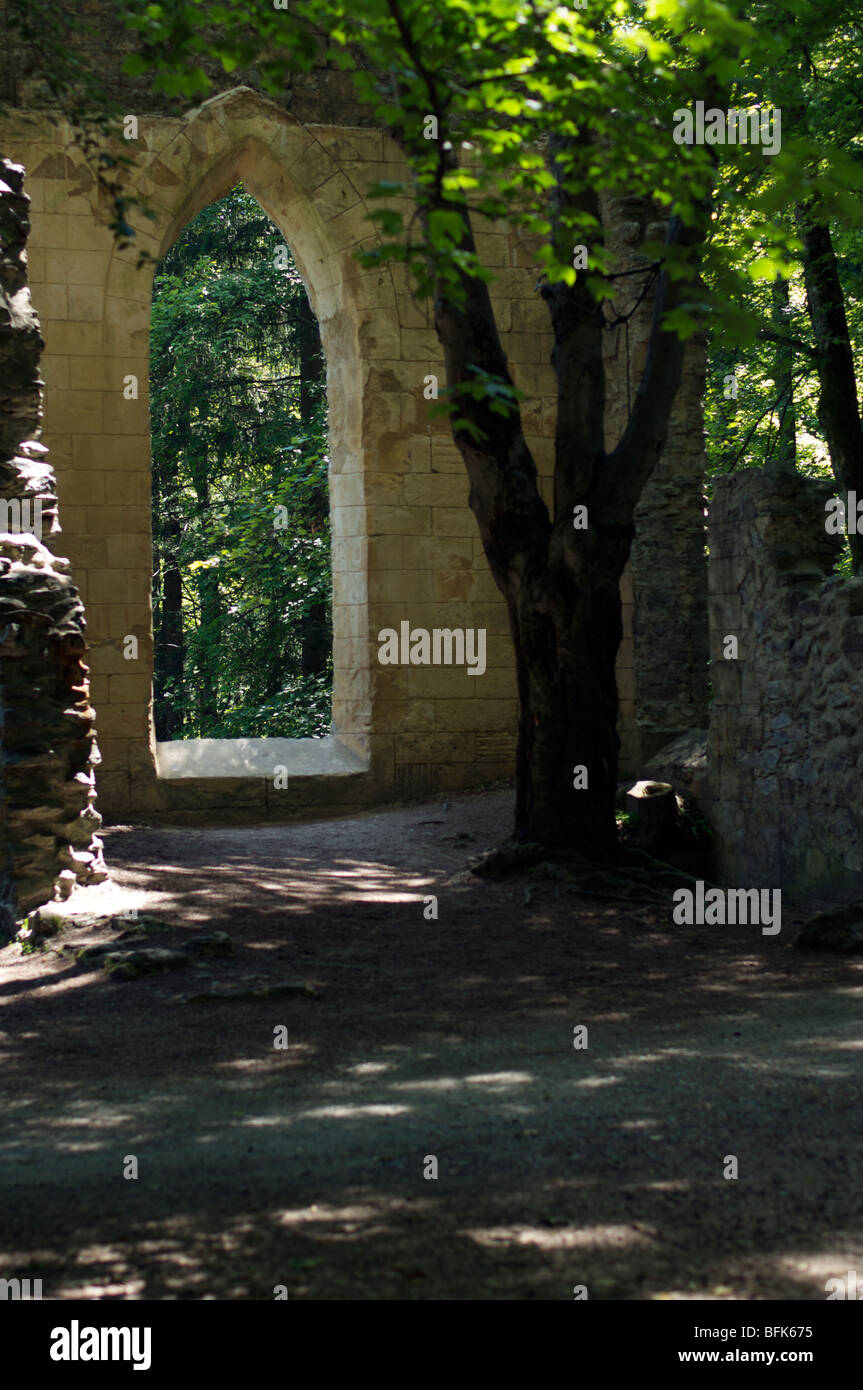 Le rovine di una cappella in "Chamonix (Francia) Foto Stock