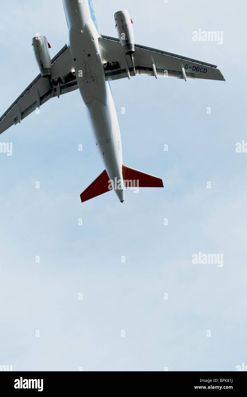 Aeroplani atterrare all aeroporto di Heathrow Foto Stock