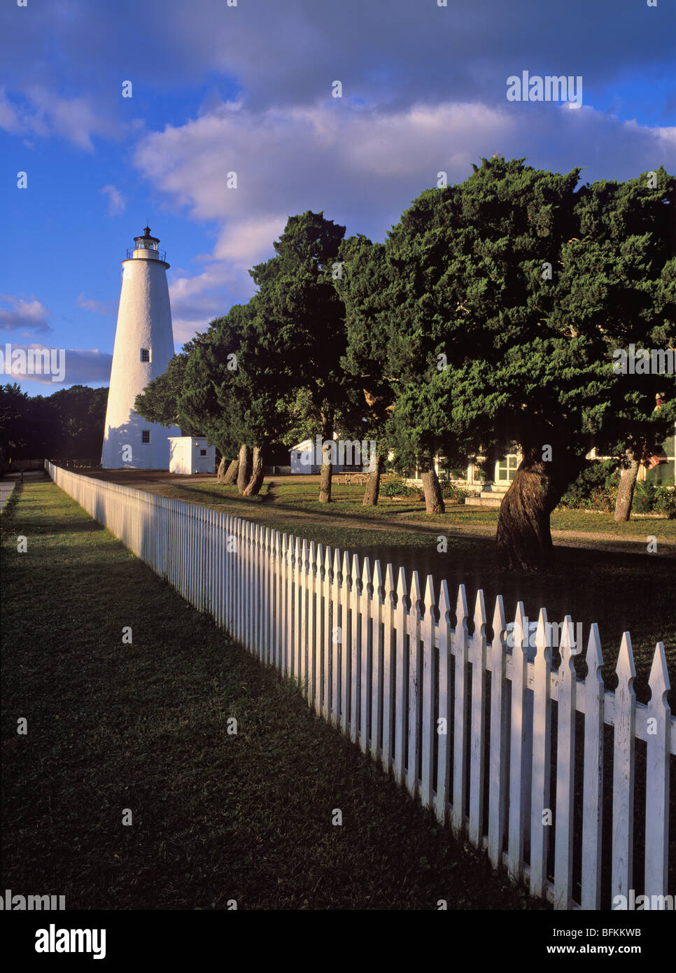 Luce della Sera su Ocracoke faro sull isola Ocracoke in Carolina del Nord Foto Stock