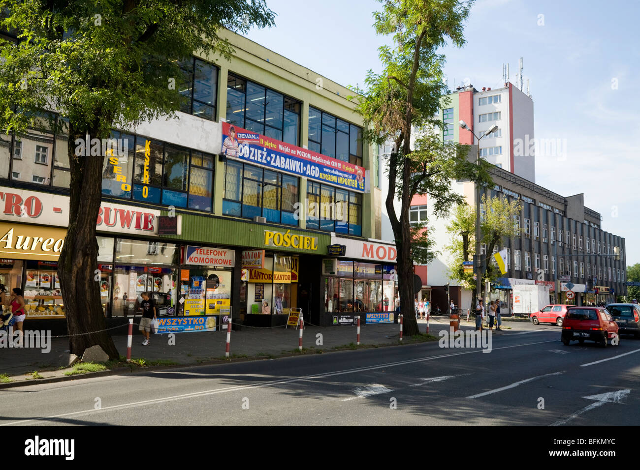 Via dello Shopping / Polacco road, nella città di Kedzierzyn-Kozle. La Polonia. Foto Stock