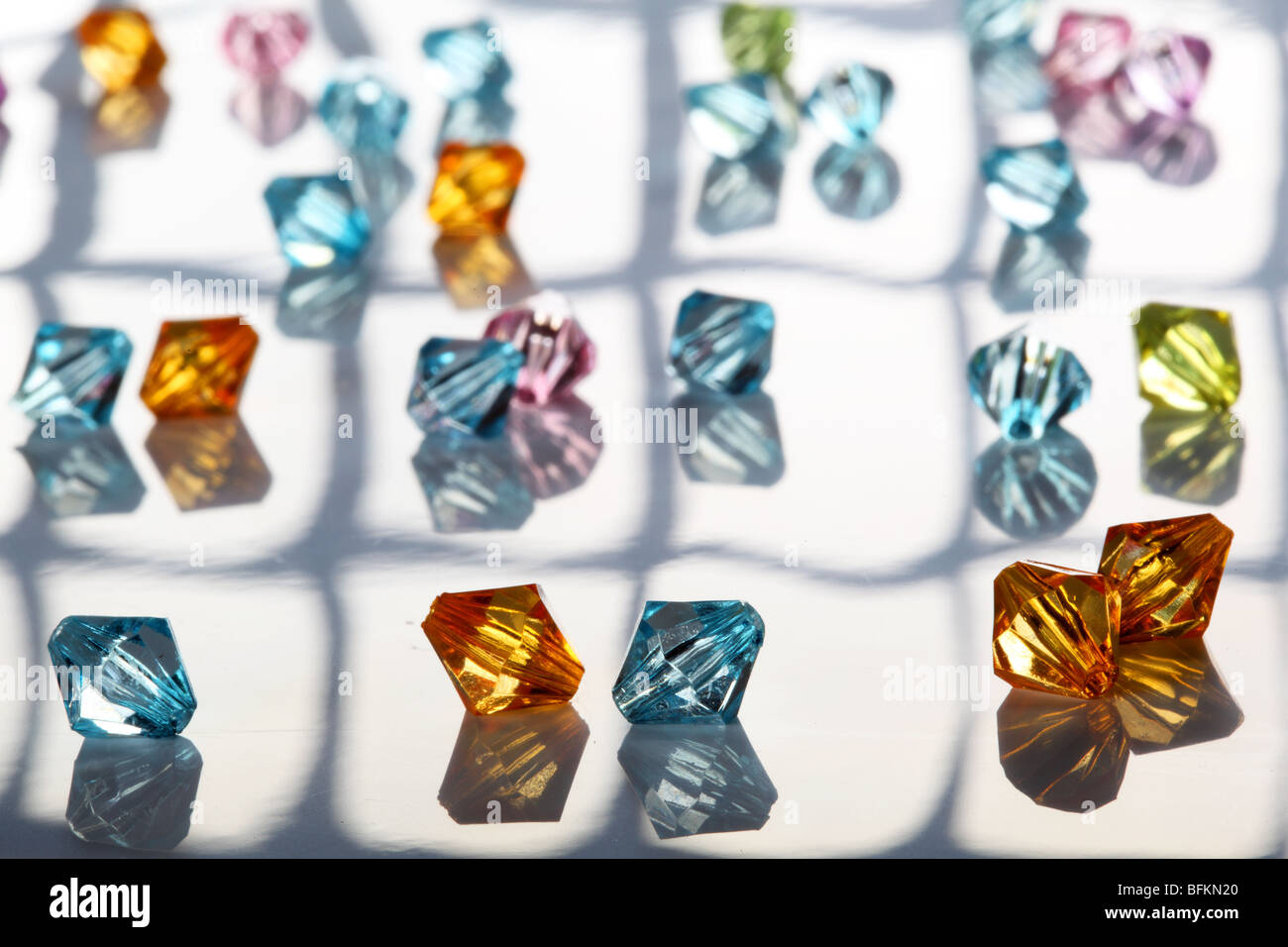 Multicolori perline di vetro Foto Stock