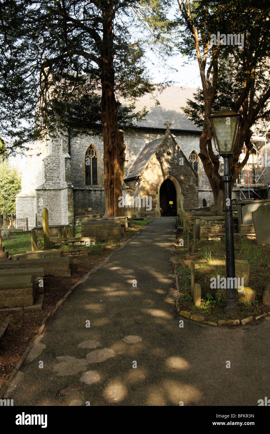 La Chiesa di San Martino, Laugharne, Carmarthenshire, South Wales, Regno Unito Foto Stock