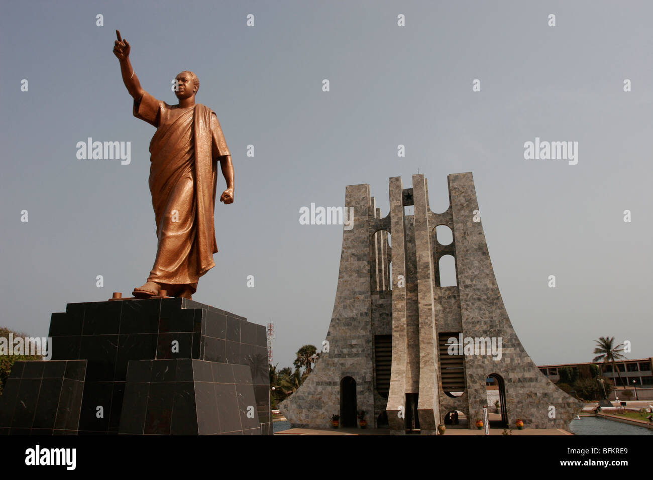 Mausoleo di Kwame Nkrumah e memorial park in Ghana il primo post coloniale leader. Accra. Il Ghana. Africa occidentale. Foto Stock