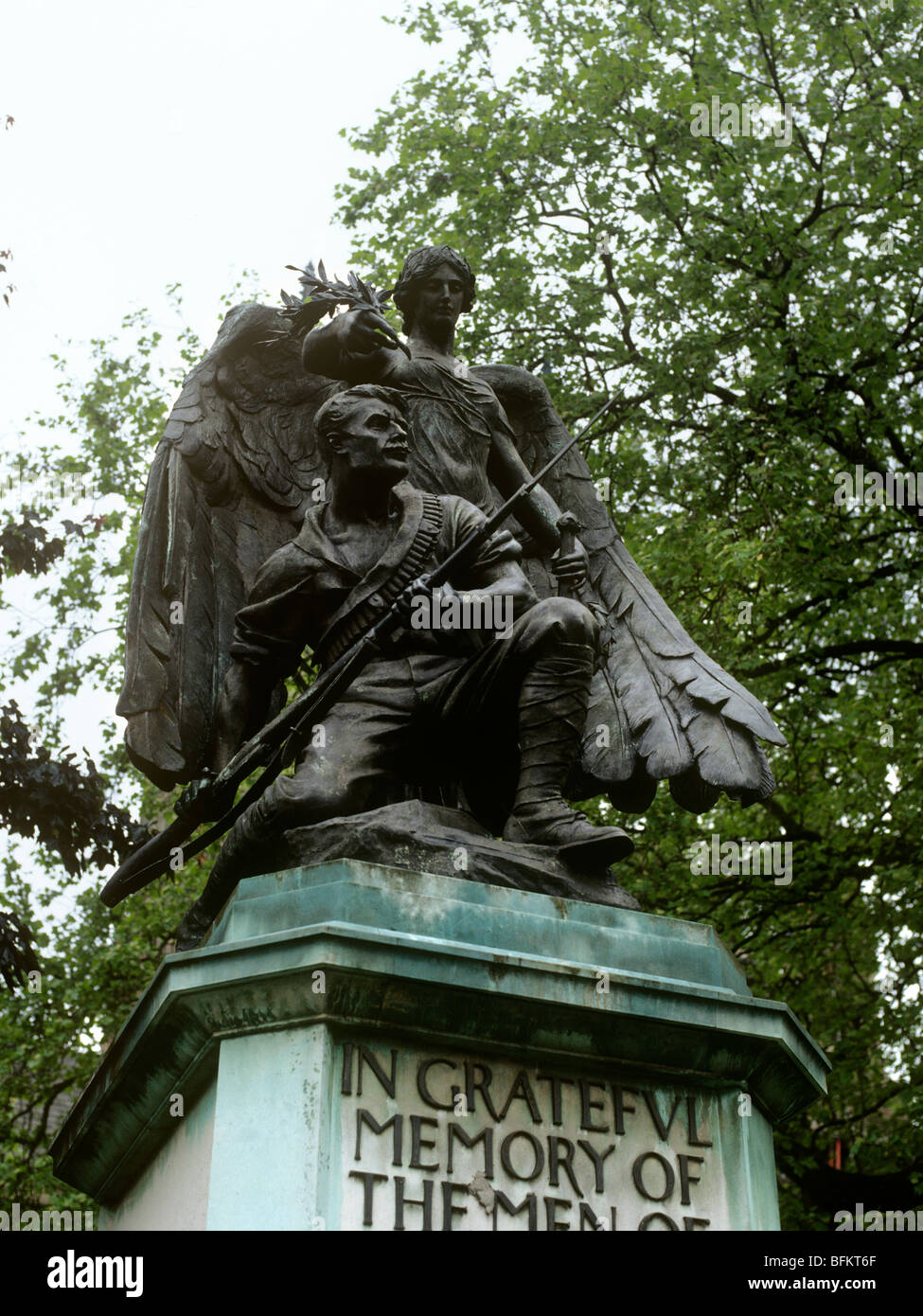 Regno Unito, Inghilterra, Worcestershire, Worcester city centre Boer War Memorial Foto Stock