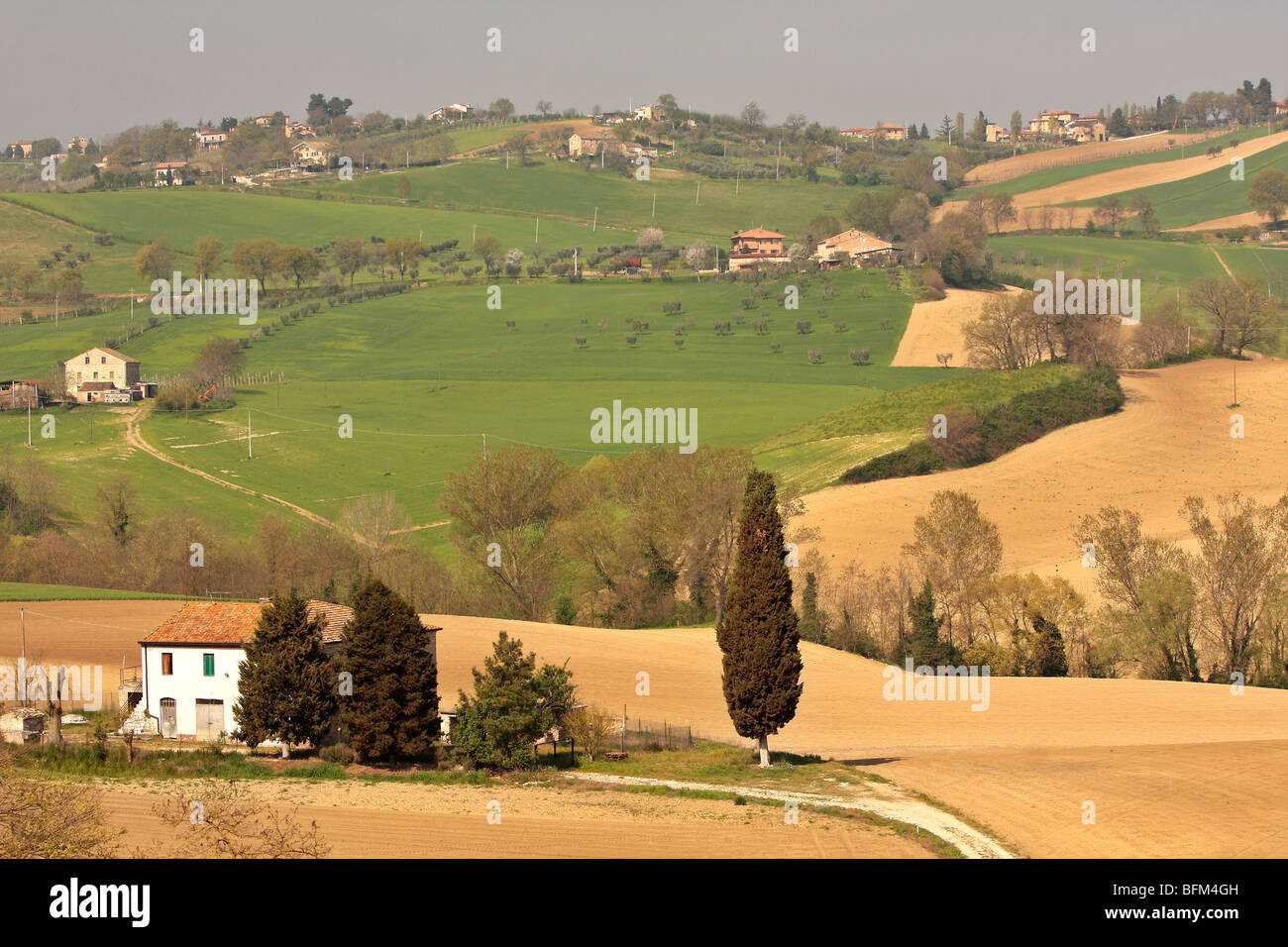 Agriturismo nelle Marche in Italia Foto Stock