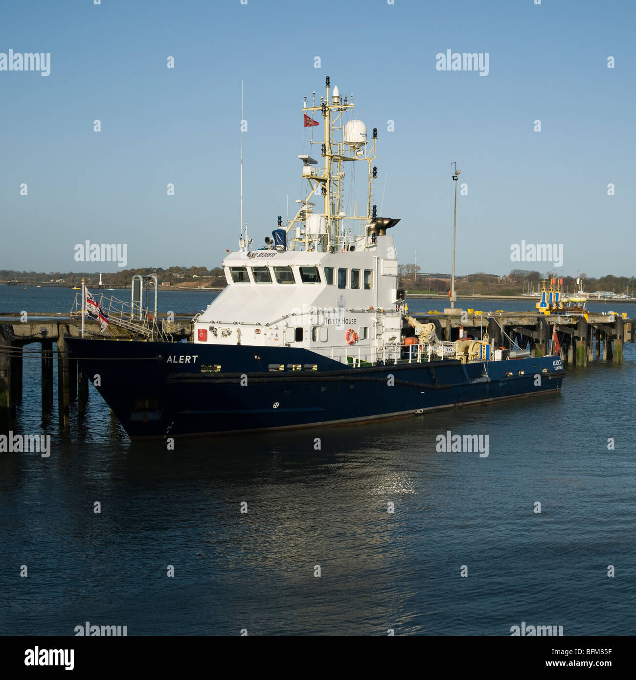 Il THV (Trinity House vaso) AVVISO, a Harwich (Essex, Inghilterra). Foto Stock