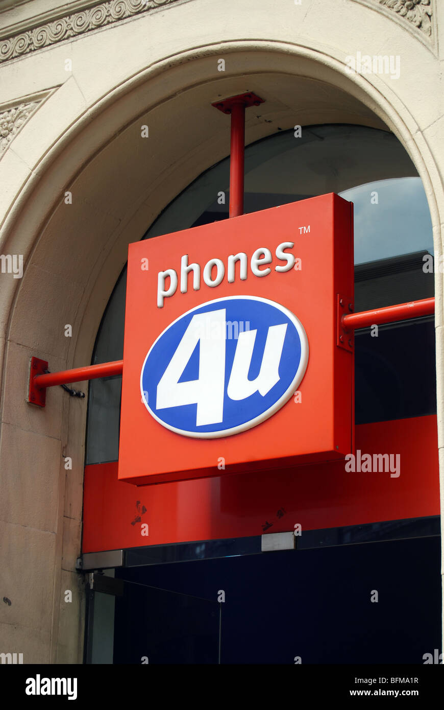 Telefoni cellulari 4u logo phone shop Foto Stock