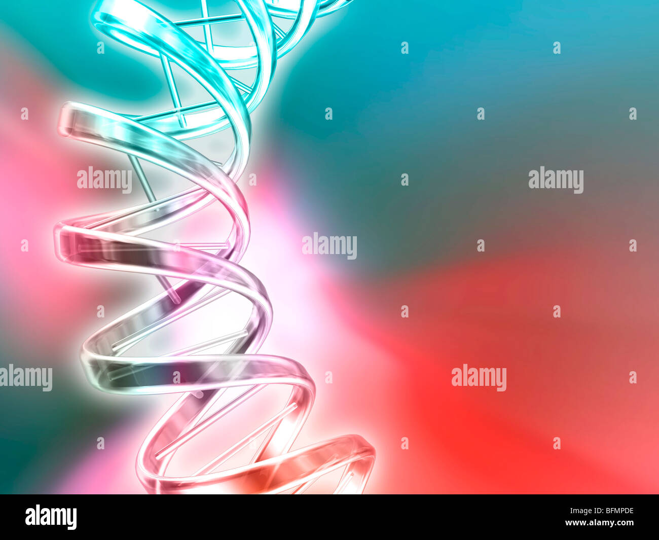 Molecola di DNA, artwork Foto Stock