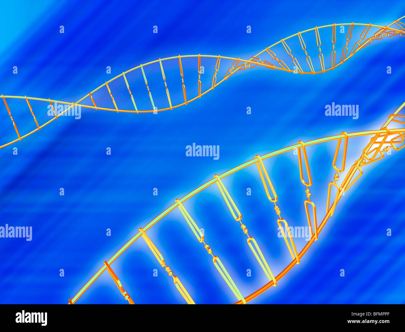 Il filamento di DNA, artwork Foto Stock