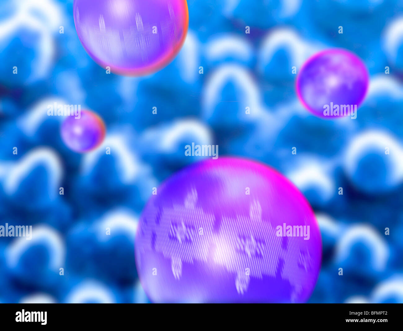 Le nanoparticelle, artwork Foto Stock