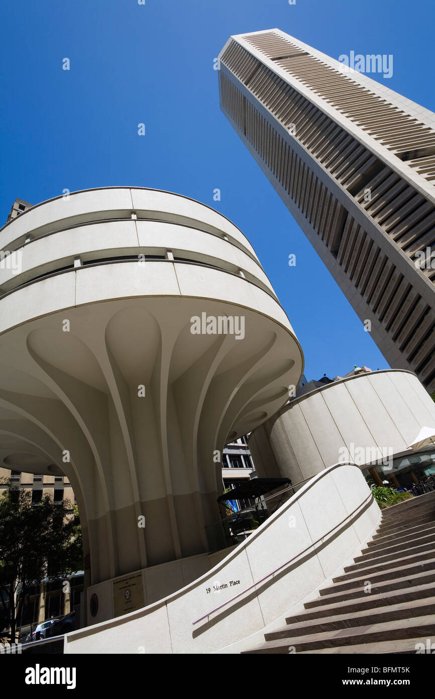 Australia, Nuovo Galles del Sud di Sydney. Architettura moderna del centro di MLC a 19 Martin posto nel centro della citta'. Foto Stock