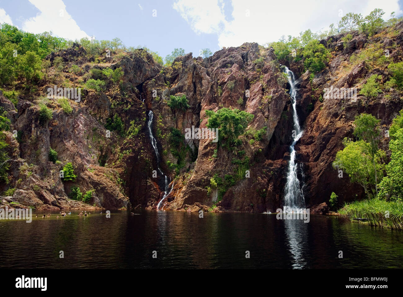 Australia, Territorio del Nord, il Parco Nazionale di Litchfield. Wangi Falls.(PR) Foto Stock