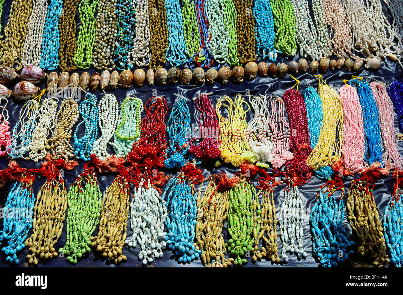 Collana colorata in plastica; karnataka; india; asia Foto Stock