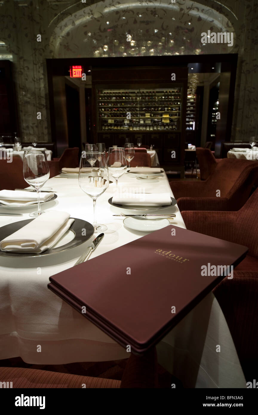 Adour, il ristorante firmato Alain Ducasse, presso il St Regis Hotel di New York City Foto Stock