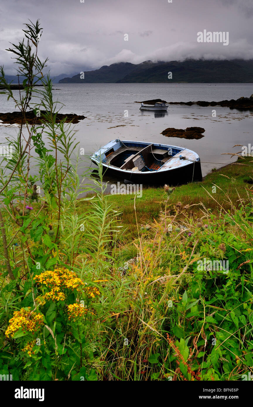 Moody paesaggi dall'Isola di Skye Foto Stock