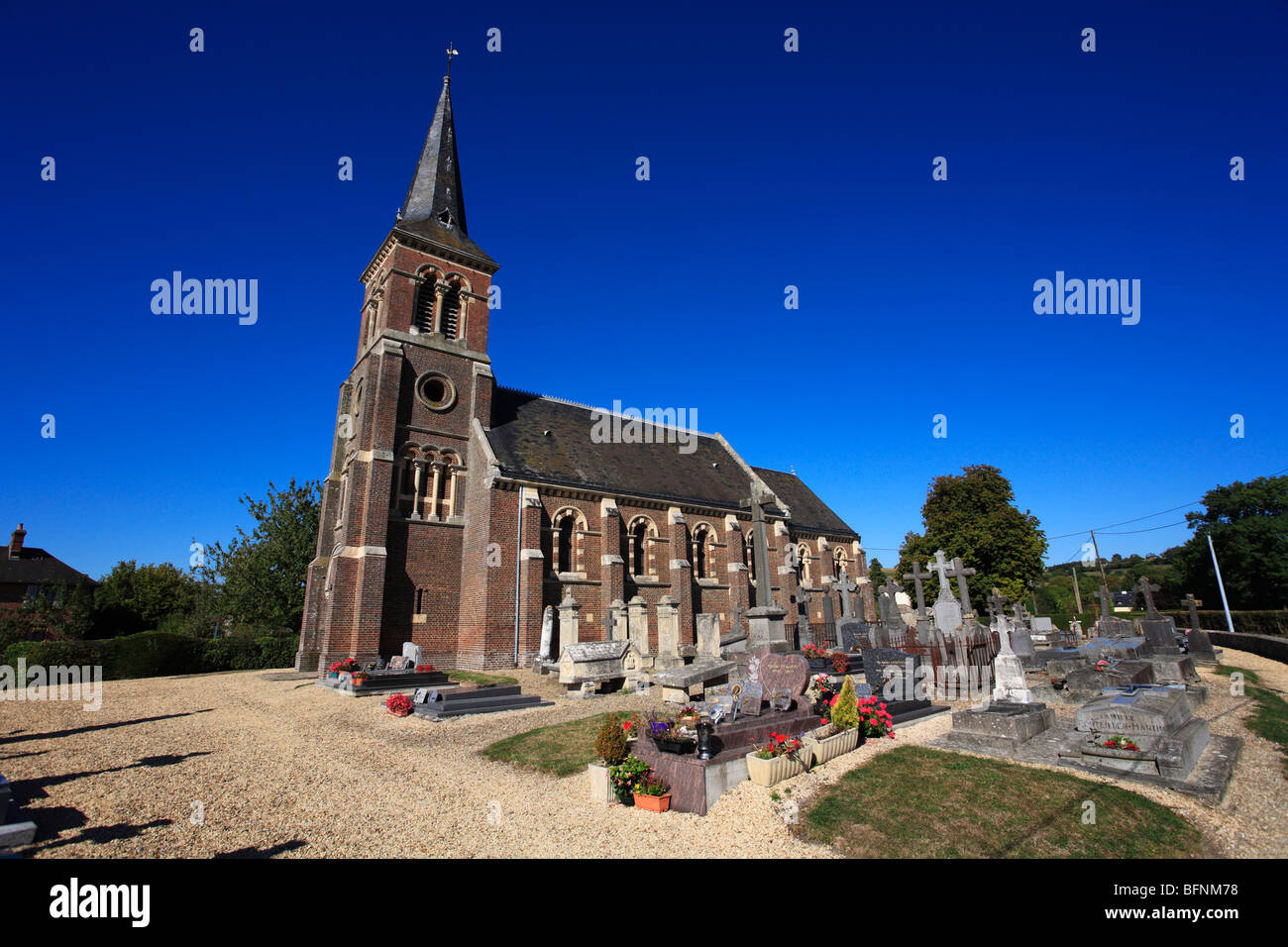 La Chiesa al Rumesnil Calvados Normandia Francia Foto Stock