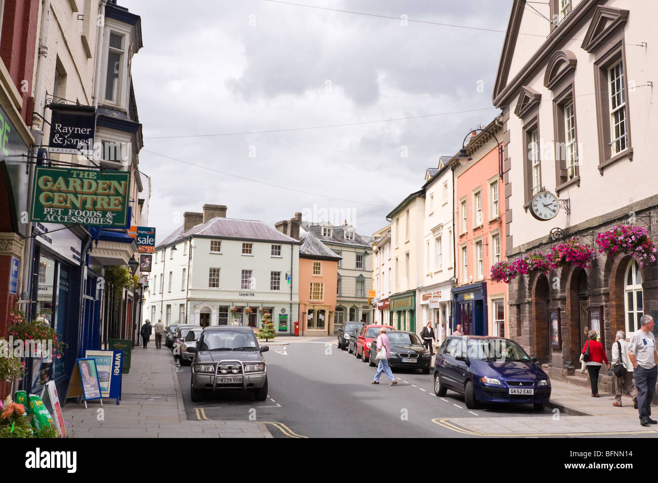 Brecon centro città Foto Stock