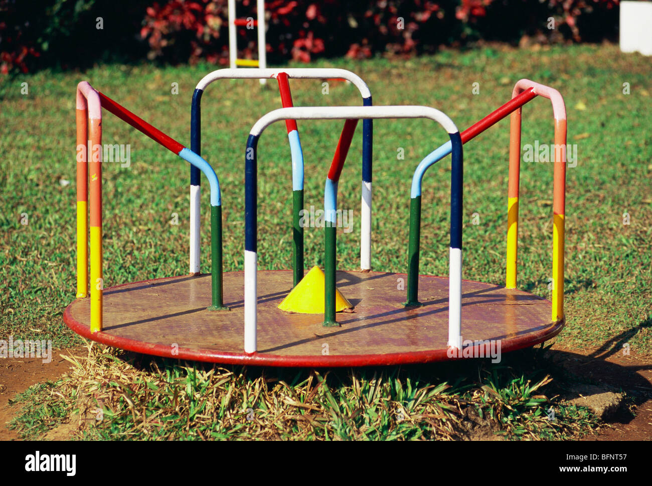 Parco giochi per bambini; Merry Go Round; Amboli; Maharashtra; India Foto Stock
