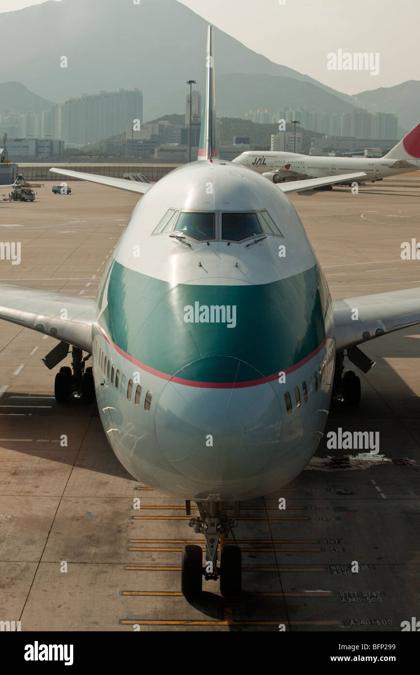 Boeing 747, Aeroporto di Hong Kong Foto Stock