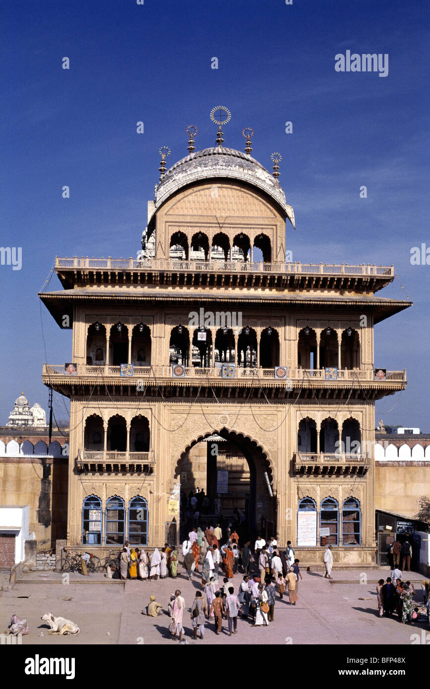 Sri Rangji Mandir ; tempio Rangaji ; tempio Shri Rang Nath Ji ; Vrindavan ; Mathura ; Uttar Pradesh ; India ; Asia Foto Stock
